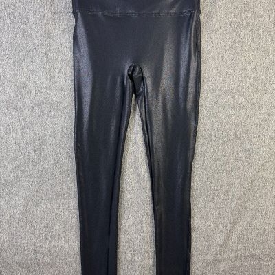 Forever 21 BLACK Faux Leather LEGGINGS Medium High-Waisted LIQUID Women's Size S