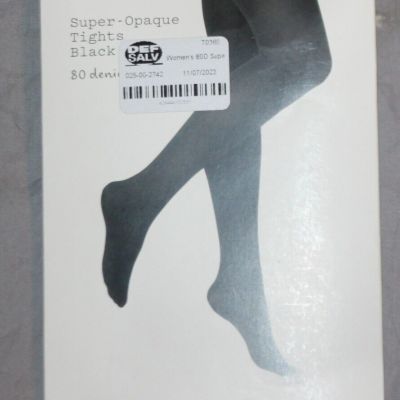 A New Day Women's 80 Dinier Opaque Control Top Tights Black Size L/XL