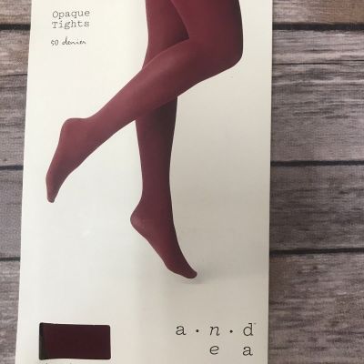 2 A New Day Women's Opaque Tights Bing Cherry New Size Small Medium Pantyhose