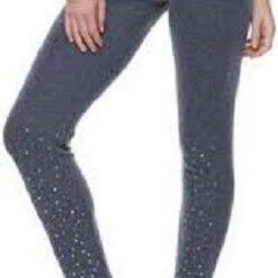 NEW Juicy Couture Womens Embellished Stretch Leggings Pants Purple Grey S M $50