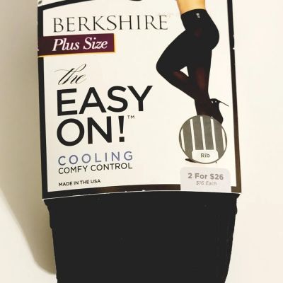 Berkshire Plus Size The Easy On! Comfy Control Textured Ribbed Tights, Sz 1X/2X