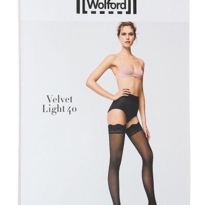 Wolford Velvet Stay-Up Light 40 Thigh-High Tights Women’s Size S L11707