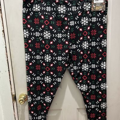 New!feeling FESTIVE Snowflakes Leggings. Size3XL(24W-26W). Great For Christmas!