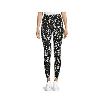 No Boundaries Halloween Skulls and Stars Sueded High Rise Leggings size 3XL