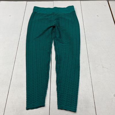 ViCherub Green Textured Tummy Control Ruched Butt Leggings Women's Size 4XL