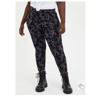 Torrid Crop Legging - Disney Mickey & Friends Black Grey Size 3X NWT