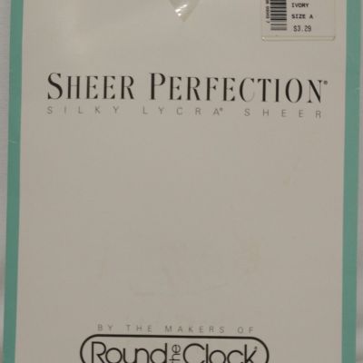 Sheer Perfection Silky Lycra Vintage Pantyhose Size A Ivory