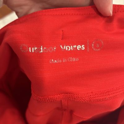 Outdoor Voices size small bright red leggings preppy activewear athleisure luxur