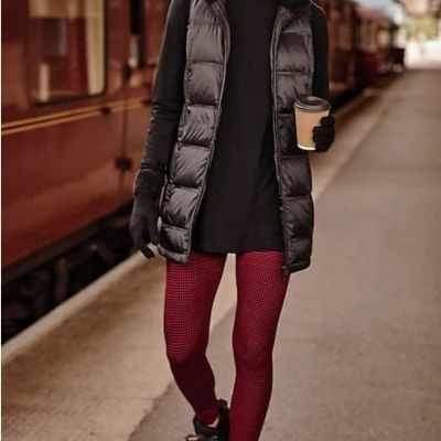 J. Jill Pima Cotton Ankle Length Leggings Scarlet Gingham Women's Size 2X NWT