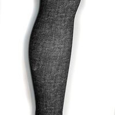 Foot Traffic Women's Black Denim-look Fashion Leggings  ~NEW