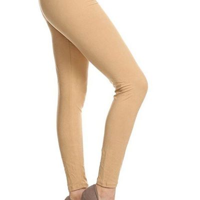 Buttery Soft Long Leggings Solid Plain Butter Womens Stretch Tall Curvy OS TC