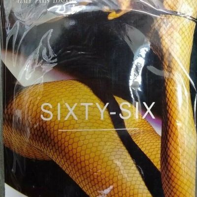 Miss Red Sixty Six Fishnet Tights Stockings, Unique Bow Design, Black