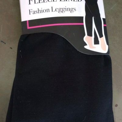 Plus sized black fleece lined fashion leggings 1XL 2XL New