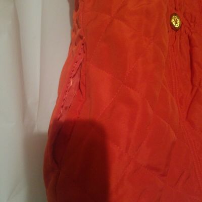 Winter vest unbranded One Side Cheetah Another Bright Orange..M~ w~ pockets