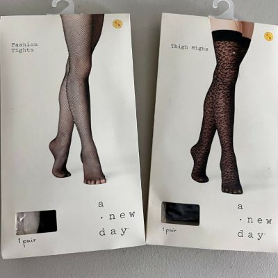 Pantyhose Tights for Women Size S/M Black A New Day 2pk