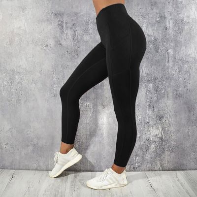 Womens High Waist Gym Leggings Pocket Fitness Sports Workout Running Train Pants