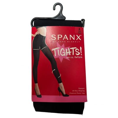 New Spanx Tights Womens A Lux Leg Footless Opaque Shaping Premium Power Black
