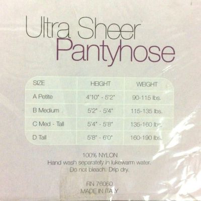 Womens Ultra Sheer Pantyhose Size Medium Coffee Brown Sheer Unbranded