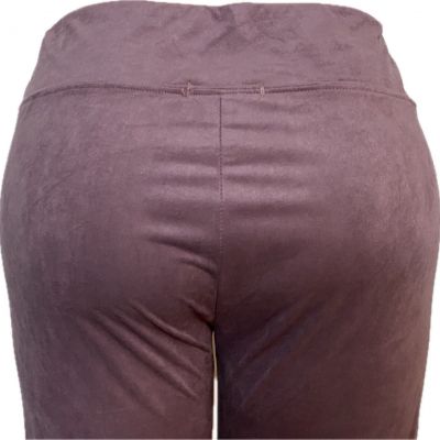 Womens plus leggings size XL suede purple stretch pants gorgeous Spring deal