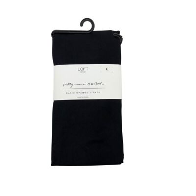 Loft Outlet Basic Opaque Black Essential Tights Womens size Large NEW