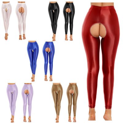 Womens Trousers Skinny Pants Workout Pantyhose Silky Clubwear Solid Color Gym