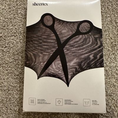 Sheertex Womens Size M Shaping Sheer Rip-Resist Tights in Black - New Sealed