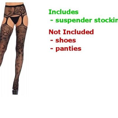 Chelsea Floral Lace Stockings Hosiery Adult