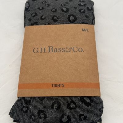G.H. Bass & Co. Grey Print Tights Size M/L ~NEW~