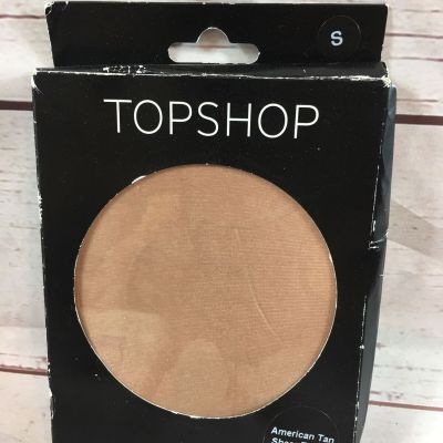 NEW LADIES TOPSHOP AMERICAN TAN SHEER TIGHTS PANTY HOSE SIZE S SMALL