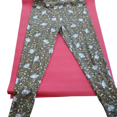 LulaRoe Disney Alice In Wonderland Leggings Sz TC2 Plus Size Women's