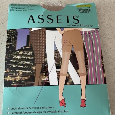 ASSETS by Sara Blakely Fabulous Footless Pantyhose NUDE. SZ 2 (120-150lbs)