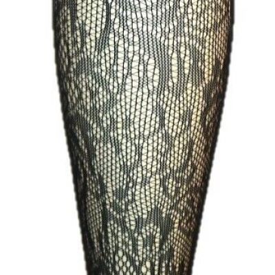 New ABIGAIL Womens Black Floral Lace Fishnet Tights Pantyhose Hosiery Flowers