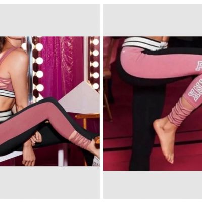 M Victoria's Secret Pink 2016 Fashion Show Strappy Yoga Leggings Loose S T-shirt