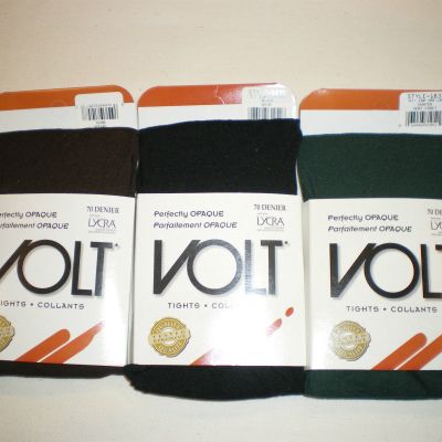 One Volt Hosiery Basic Fashion Tights Stockings with Lycra black brown green