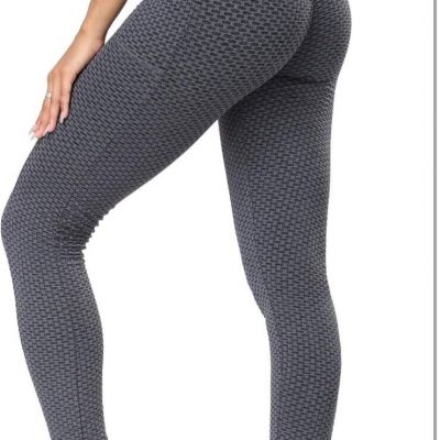 2022 Yoga Pants Women Tik Tok Leggings Textured High Waist Butt Lift Workout US
