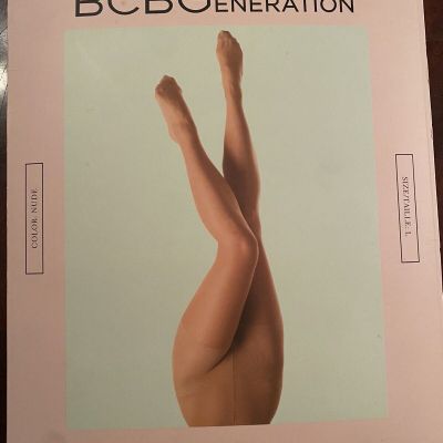 BCBGeneration Control Top Sheer Tights Nude Large