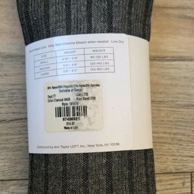 Ann Taylor Grey Textured Tights Warm Size Small (4'10