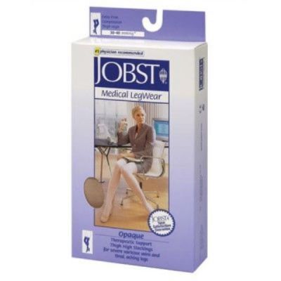 Jobst Opaque Thigh Highs 30-40 mmHg OPEN Toe Compression stockings