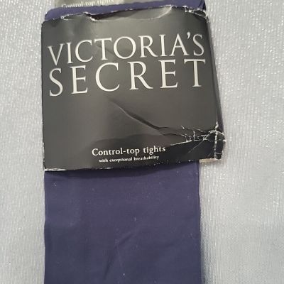 NIP Y2K Size B Victoria's Secret control top tights Signature navy blue