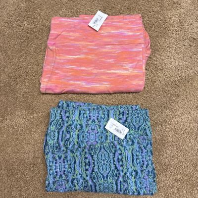 Terra & Sky Set Of 2 Pr Women's Plus High Rise Leggings, 27” Inseam, Size 4X