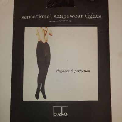 897M b.ella Black Sensational Shapewear Tights Opaque Midrise Medium Control Top