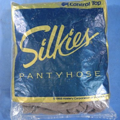 Silkies Hose Control Top Support Legs Pantyhose Large Taupe 114 (Free Shipping!)