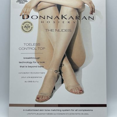 Donna Karan Hosiery, Small, A01, K0A069, Toeless Control Top
