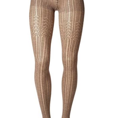 Falke A3556 Women's Light Grey Melange Crafted Stitches Tights Size Small/Medium