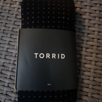 Torrid Tights Black Polka Dots Size 1