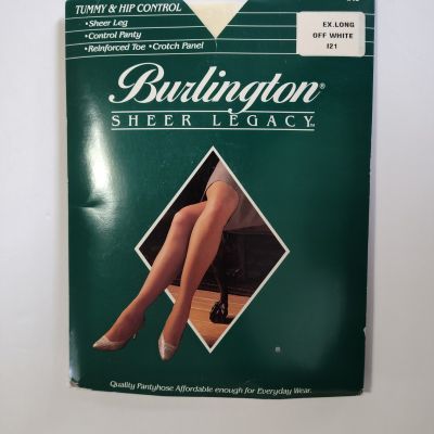 Burlington Control Top Pantyhose Size Extra Long Off White Tummy Hip Control-#L1