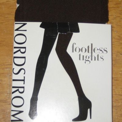 New Nordstrom Brand Footless Tights Wear Over Heel or Ankle Length A B Brown
