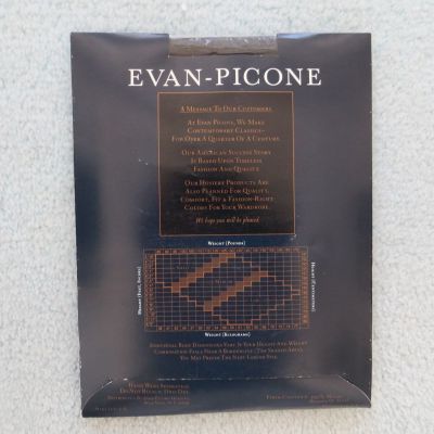 NWT - Evan-Picone Teddy Hose Garter Stocking - Small - Black Onyx