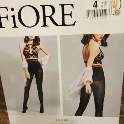 FIORE JULIE 3D PATTERNED TIGHTS PANTYHOSE COLOR BLACK 3 SIZES