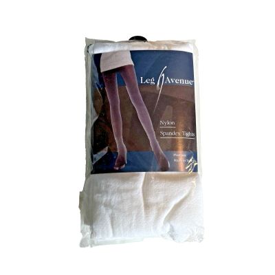Leg Avenue White Nylon Spandex Tights Plus Size Style PC789230Q07002